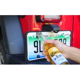 Upper Bound Rear License Plate Mounted Bottle Opener Accessory fit Jeep Wrangler JK Models