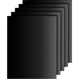 Pack of 5 BBQ Grill Mats, 40 x 32 cm Non-Stick Grill Mats, PFOA-Free Baking Mat, Reusable, Heat Resistant Grill Mats for Gas Grill, Electric Grill and Charcoal Grill