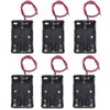 WAYLLSHINE 6PCS 3 x 1.5V AAA Battery Spring Clip Black