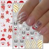 6 Pcs Christmas Nail Art Stickers Decals 3D Self-Adhesive Snowman
