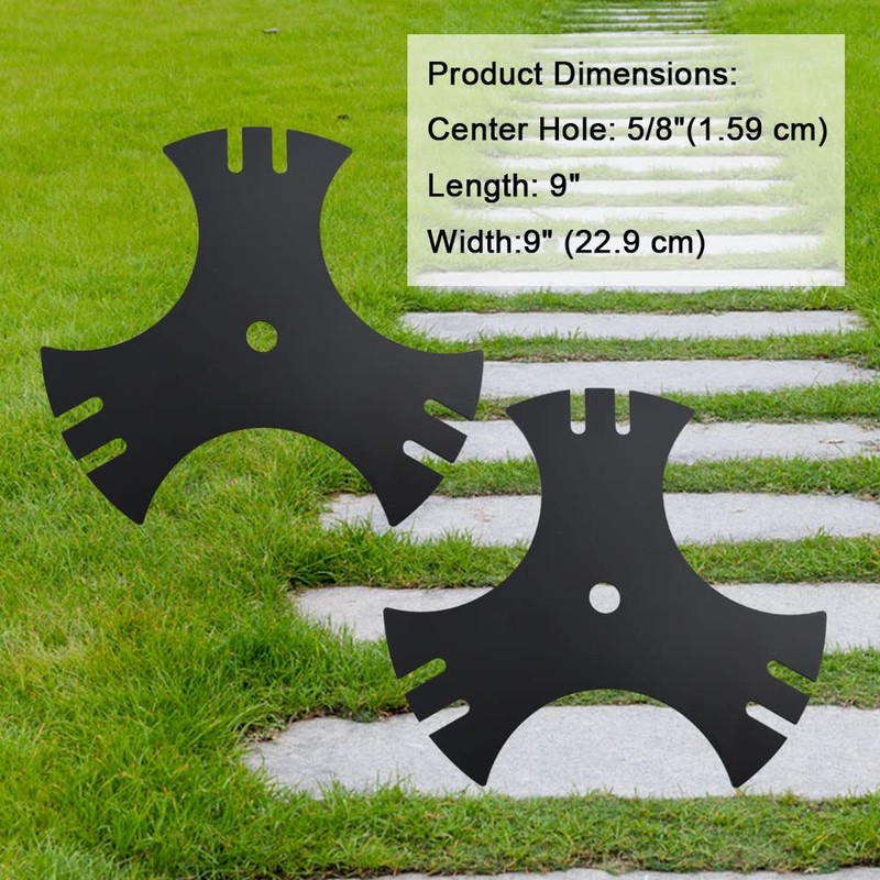 AMTHKNO 2 Pack 9" X5/8" 3-Side Edger Star Blades -
