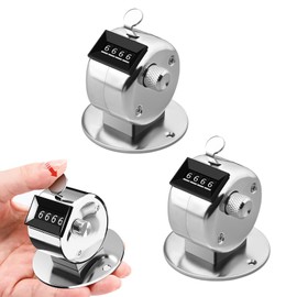 happykau Counter Counter Counter, 2 Pieces, 4 Digits, Manual Measurement, Counting, Hand-Held Type, Baseball, People, Traffic Survey, Counting, Machine, Counting Machine, Compact, Waterproof, Lightweight, Portable, Convenient, Number Counter, Number, Dig