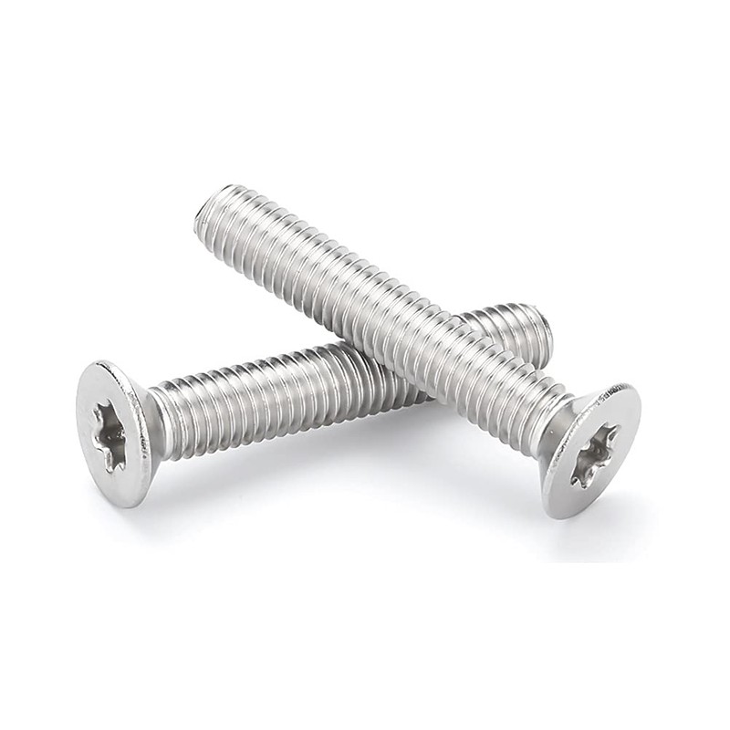 ANSIEDIO Torx Countersunk Screws Bolts with Column Stainless Steel Flat