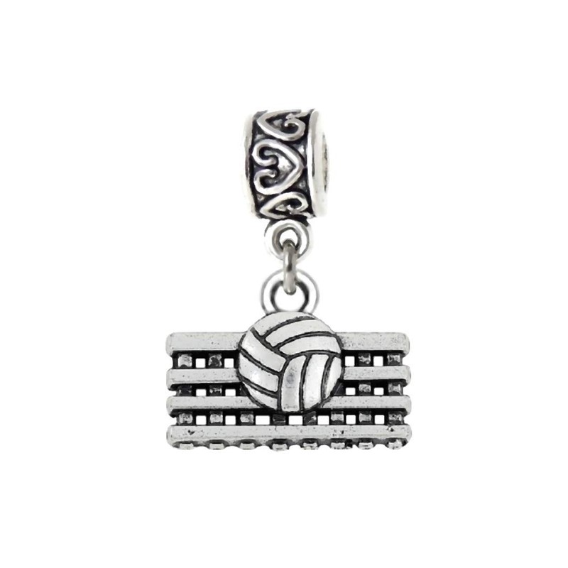 LaBenie Dangle Volleyball and Net Charm Bead