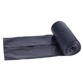 DONAU ECO 22021432-05 Bin Liners 120 L Strong / 10 Bin Bags / 1 Roll / Bin Bag / Rubbish Bag / Rubbish Bag / Blue Angel Certified / 100% Recycled Material (LDPE) / Black