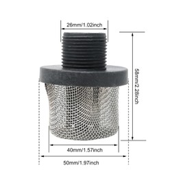 Honbay 1PCS 288716 Airless Paint Sprayer Replacement Inlet Strainer Screen, 3/4 Inch