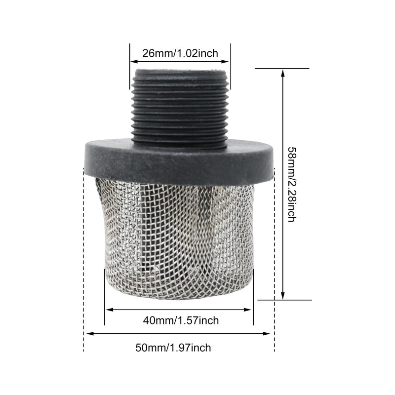 Honbay 1PCS 288716 Airless Paint Sprayer Replacement Inlet Strainer Screen,