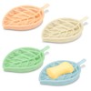 LELE LIFE Shower Soap Dish Elegant Leaf Soap Holder Double