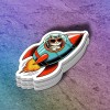 Handmade Some Good Cat Rocket Sticker | Cat in Rocket