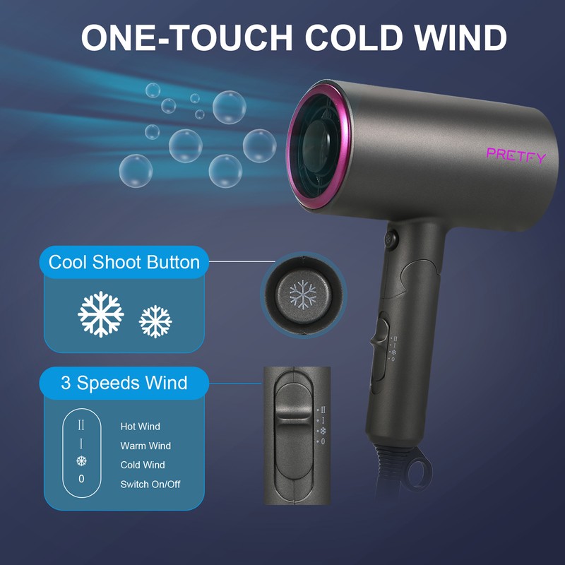 2000W Hair Dryer Large Wind Quickly Drying Hydrate Hair Household