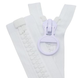 MebuZip 80 cm #20 Giant Zip 14 mm Super Large Zip Separable Zip for Tents Sewing Coats (White)