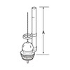 LIXIL INAX TF-1890C Float Valve Toilet Valve, Brass, Blue