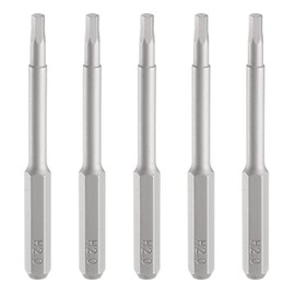 QUARKZMAN Pack of 5 H2.0 Hexagonal Screwdriver Bit 5/32 Inch Hex Shank 45 mm / 1.77 Inch Length Magnetic Hex Head Bit Made of S2 Steel Screwdriver Bit for Electric Screwdriver Tools