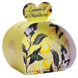The English Soap Company, Luxury Packed Guest Soaps, Lemon & Mandarin, 3 x 20 g