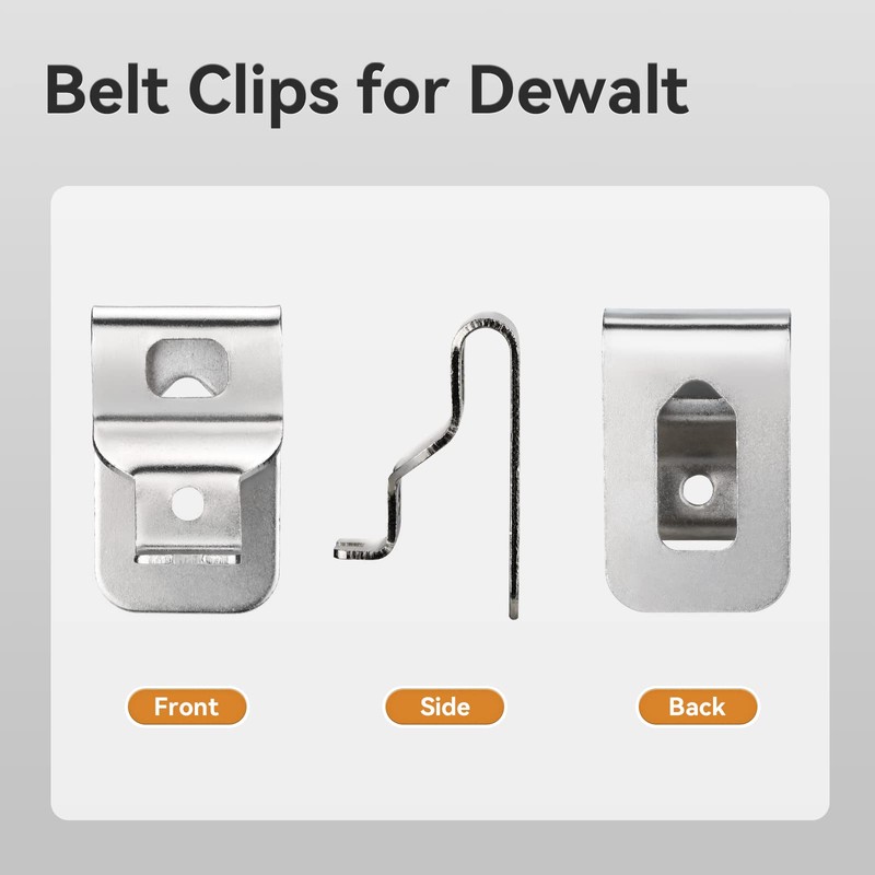 Belt Clips for Dewalt, 6pcs 304 Stainless Steel Drill Tool