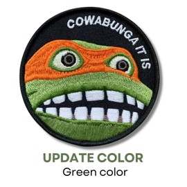 ebateck Cowabunga It is Patch, Morale Patches Tactical Funny Embroidered Military Round Moral for Army Backpacks Gear Hat