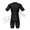 (X-Large, Black/Black) - Sparx Men's Competitor Triathlon Race Suit Short