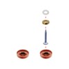 Decorative Mirror Screws, Red Copper Tone, 0.75"/19mm Cap Dia-12pcs
