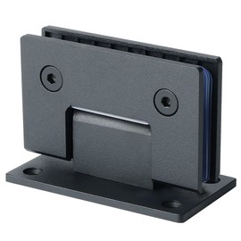 Alise Glass Shower Door Hinges, 90 Degree Hinges for Bathroom Doors,Heavy Duty Stainless Steel Cabinet Hinge Wall to Glass,Frameless Shower Doors Hardware Replacement Part,Black (1P)