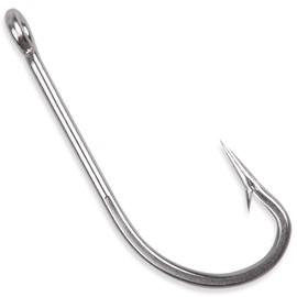 Stainless Steel Saltwater Fishing Hooks - 50pcs 34007 O'shaughnessy Hooks Forged Long Shank J Fishing Hooks Extra Strong Metal Fish Hooks Size 1/0-10/0