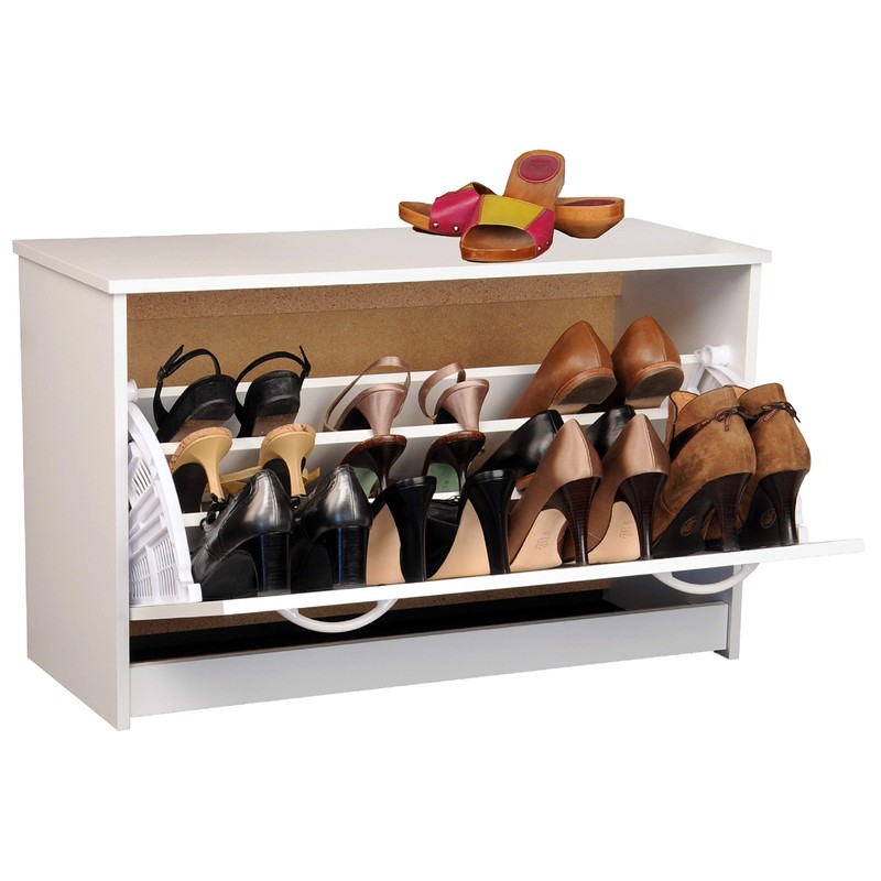 Venture Horizon Stackable Single Shoe Cabinet - White