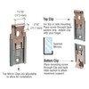 CRL Nickel Plated Adjustable Mirror Clip set for 1/4 in