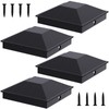 Goovilla 4x4 Post Caps Black(Actual 3.5" x 3.5"), 4 Pack