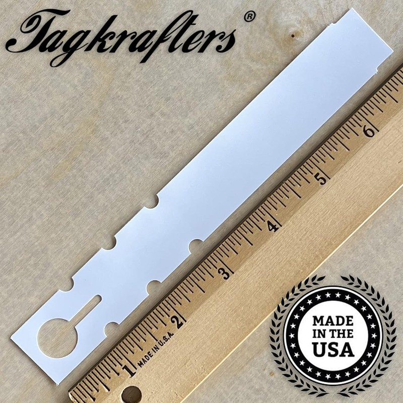 TAGKRAFTERS 7" x 1" White - 1,000 Pcs - Plastic