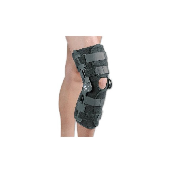 Powerform Adjustable Hinged Knee Brace. Black. Large