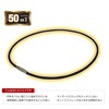 Phiten RAKUWA Magnetic Titanium Necklace, Metal Top, 19.7 inches (50