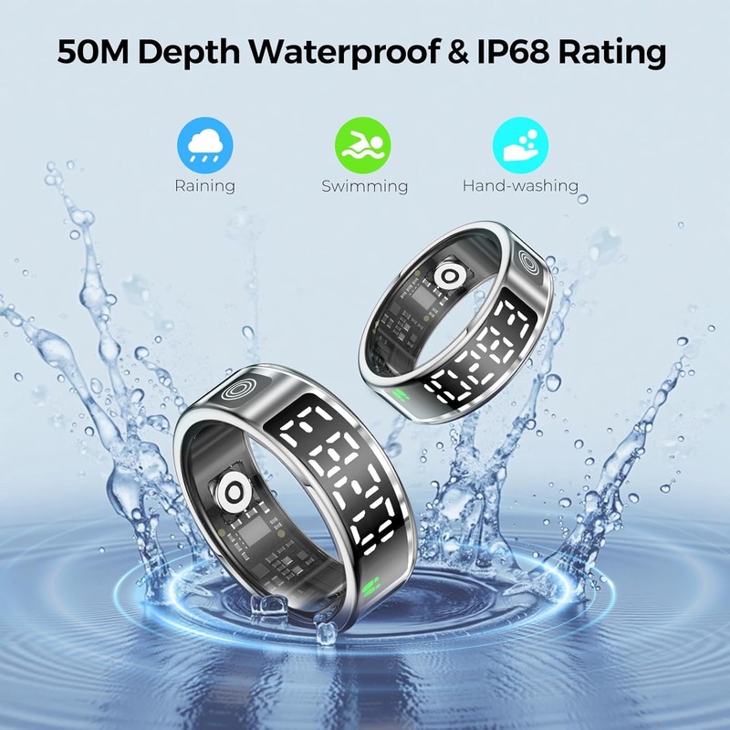 2025 New LED Smart Ring | All-in-One Health Tracker Ring