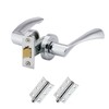 XFORT Polished Chrome Warped Lever On Rose Latch Pack, with