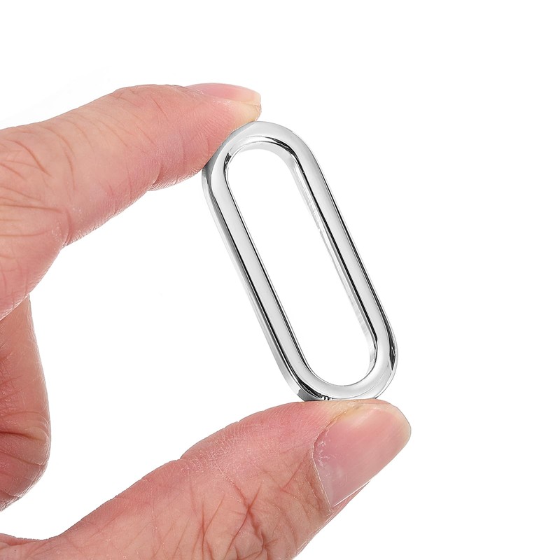 sourcing map 10 Pcs Metal Oval Ring, 3/4" Flat Oval