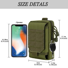 GINZER Molle IFAK Pouch, Rip-Away EMT Tactical Molle Pouch, Tactical Emergency Pouch, Compact Utility Belt Pouch, Waist Bag for Outdoor Travel Camping Hiking Trekking Climbing Hunting