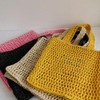 Handmade Straw Bag Travel Beach Fishing Net Handbag Hollow Casual
