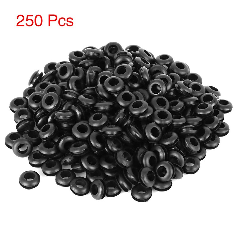 X AUTOHAUX Pack of 250 Rubber Grommets Double-Sided Cable Protector