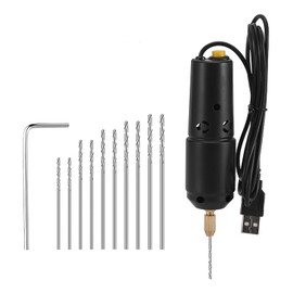 Electric Hand Drill Tools Set, Electric Mini Drill with 10pcs Bits for Jewelry DIY Resin Plastic Aluminum Wood Polymer Clay Products, Key Chain Pendant Making Supplies (1)