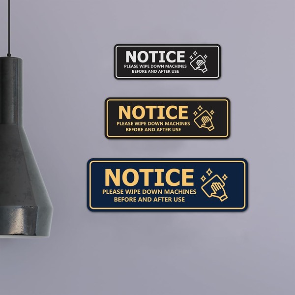 Standard NOTICE Please Wipe Down Machines Before And After Use