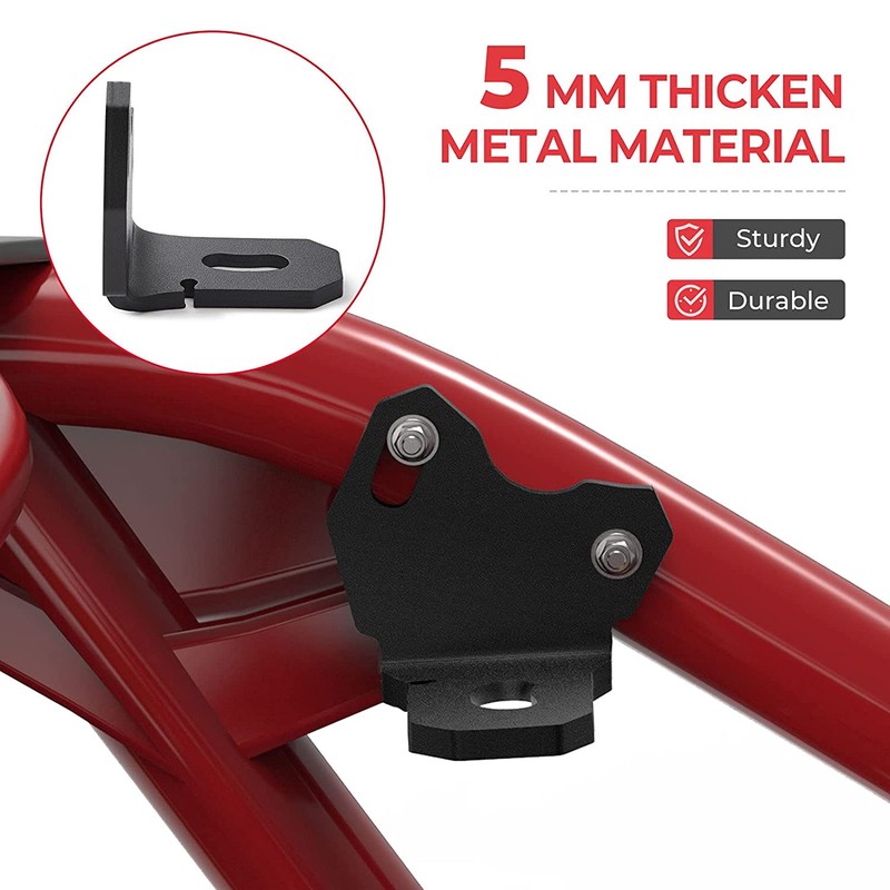 2 PCS Rear Pillar Mount Iron Adjustable Whip Light Flag