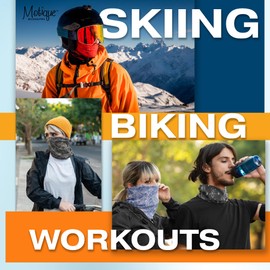 Seamless Face Mask Neck Gaiter Tube - Orange Flames