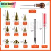 Tanstic 176 Sets Punk Spikes and Studs Kit, 8 Sizes