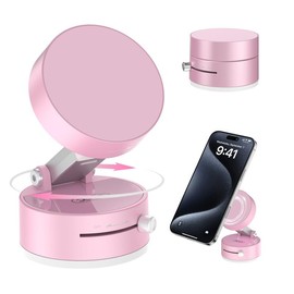 Vacuum Magnetic Suction Phone Holder,XO Upgraded 360° Adjustable Suction Cup Car Phone Mount,Hands-Free Cell Phone Holder for Car/Gym/Mirror/Smooth Surface,Compatible with iPhone 16/15/14/13/12 Series:_Pink