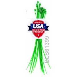 USAToughTies 400 USA Made TOUGH TIES 6" inch 40lb Nylon Tie Wraps Wire Cable Zip Ties Green
