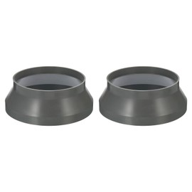 PATIKIL 10" to 8" Duct Reducer Connector, 2pcs Heating Cooling Ventilation Fire-Resistant Increaser Adapter Pipe Fitting for Vent System, Grey 250x200 mm ID