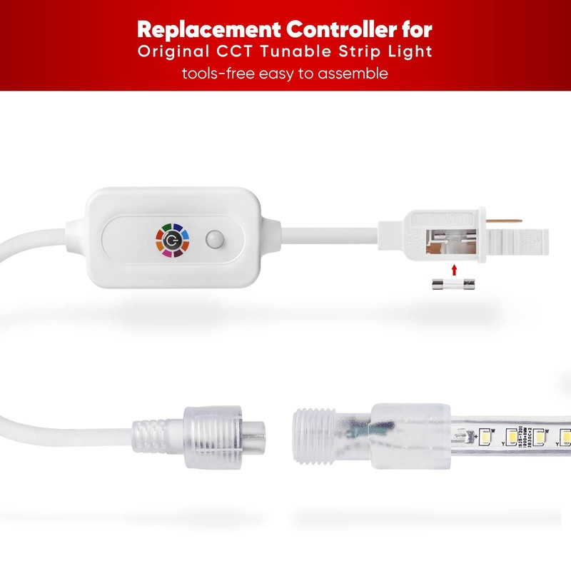 Shine Decor CCT Controller Kit with Male-Femal Connector, Replacement Only