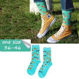 TwoSocks Santa Socks Men & Women Funny and Funny Stockings Gift Cotton One Size, dogs love