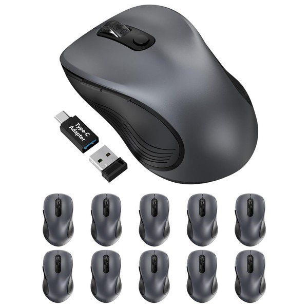 Trueque Wireless Mouse for Laptop, 2.4GHz Ergonomic Computer Mouse with