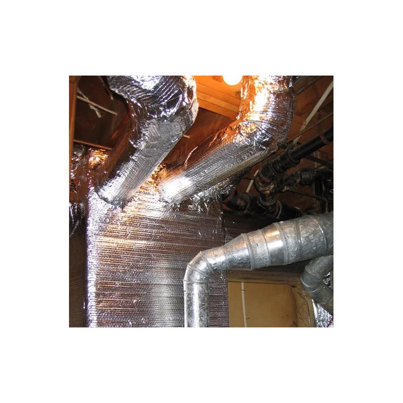 IES R12 HVAC Duct Wrap REFLECTIVE Insulation 2-Sided Foam Core