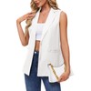 MINTLIMIT Women Blazer Sleeveless Vest Solid Jacket Waistcoat Button Down