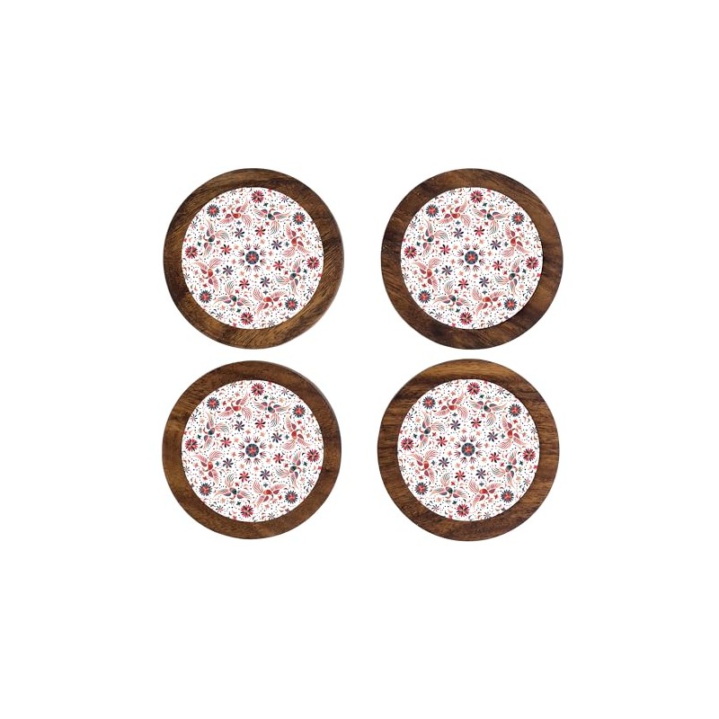 HASTA LA RAIZ | Juego de 4 Portavasos artesanales, Coasters
